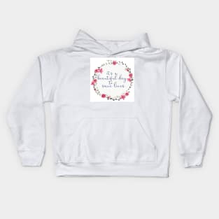 Its a Beautiful Day to Save Lives Floral Wreath Kids Hoodie